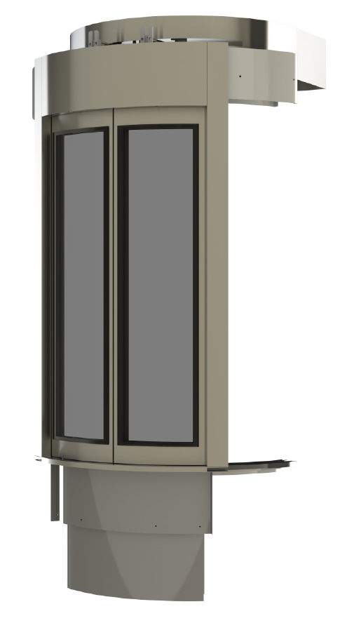 2 PANEL MERKEZİ DAİRESEL CAMLI KAPI